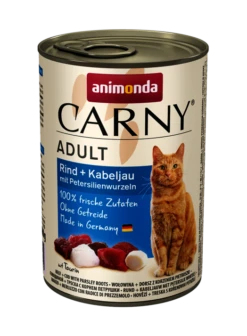 Animonda Cat Carny Adult Bœuf + Morue Avec Persil 400g X6