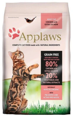 Applaws Chat Adulte Poulet Au Saumon 7,5kg+ Surprise Gratuite Pour Chat