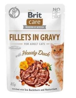 BRIT CARE Cat Pouches Fillets In Gravy With Hearty Duck 85g X12