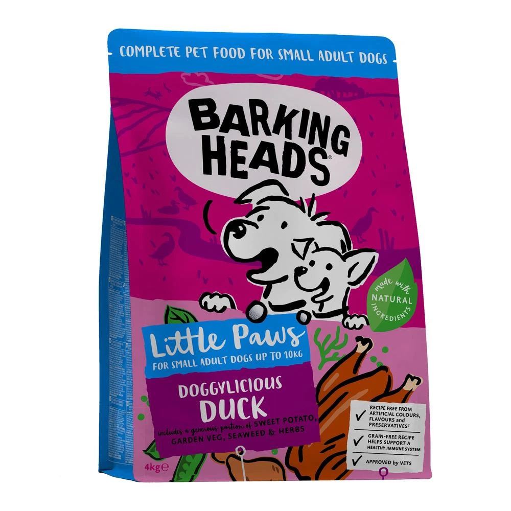 Barking Heads Petite Patte Doggylicious Canard Pour Adultes De Petites Races 4kg 3 Barking Heads Petite Patte Doggylicious Canard Pour Adultes De Petites Races 4kg