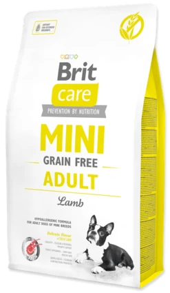 Brit Care Mini Grain Free Adult Avec Agneau 2kg X2