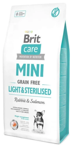 Brit Care Mini Grain Free Light & Sterilised Avec Du Lapin Et Du Saumon 7 Kg X2 -ROYAL CANIN Soldes Magasin fre pl Brit Care Mini Grain Free Light Sterilised avec du lapin et du saumon 7 kg 9465 1 1
