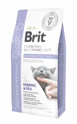 Brit Grain Free Veterinary Diet Cat Gastrointestinal Hareng Avec Pois 5kg