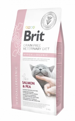 Brit Grain Free Veterinary Diet Cat Hypoallergenic Saumon Aux Petits Pois 5kg
