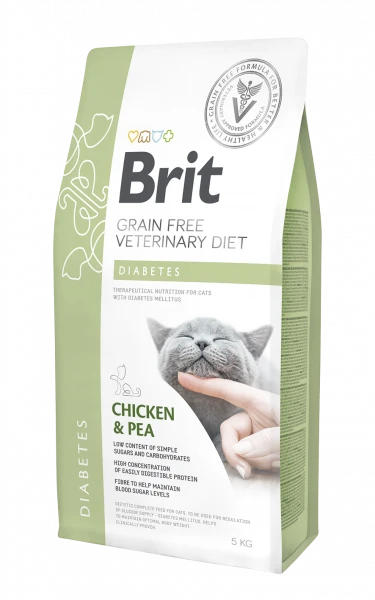 Brit Grain Free Veterinary Diets Cat Diabetes Poulet & Pois 2kg 3 Brit Grain Free Veterinary Diets Cat Diabetes Poulet & Pois 2kg