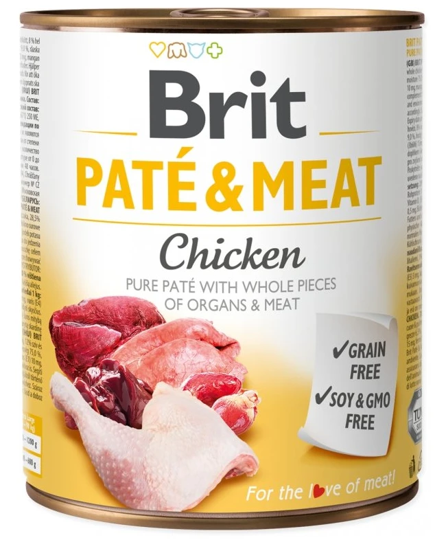 Brit Pate & Meat Au Poulet 800g X10 4 Brit Pate & Meat Au Poulet 800g X10 – Image 2