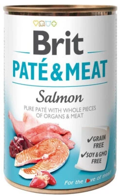 Brit Pate & Meat Avec Du Saumon 400g X12 -ROYAL CANIN Soldes Magasin fre pl Brit Pate Meat avec du saumon 400g 9775 1