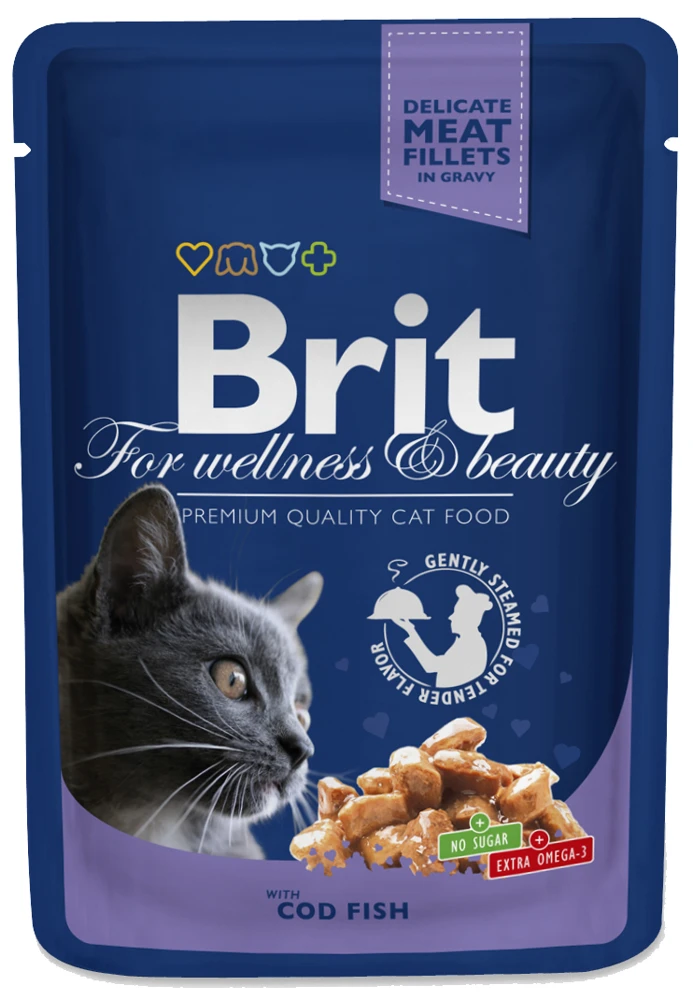 Brit Premium Cat Adult Morue 100g X12 4 Brit Premium Cat Adult Morue 100g X12 – Image 2