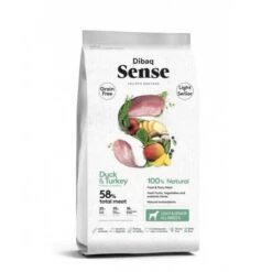 Dibaq Sense Aliment Sans Céréales Avec Canard Et Dinde ( Léger Et Sénior) 12kg