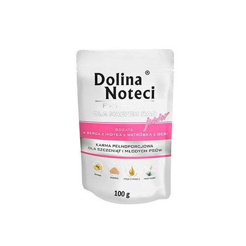 Dolina Noteci Premium Pour Petits Chiens Junior Riche En Cœur De Dinde Et En Foie D'oie 100g X12 3 Dolina Noteci Premium Pour Petits Chiens Junior Riche En Cœur De Dinde Et En Foie D'oie 100g X12