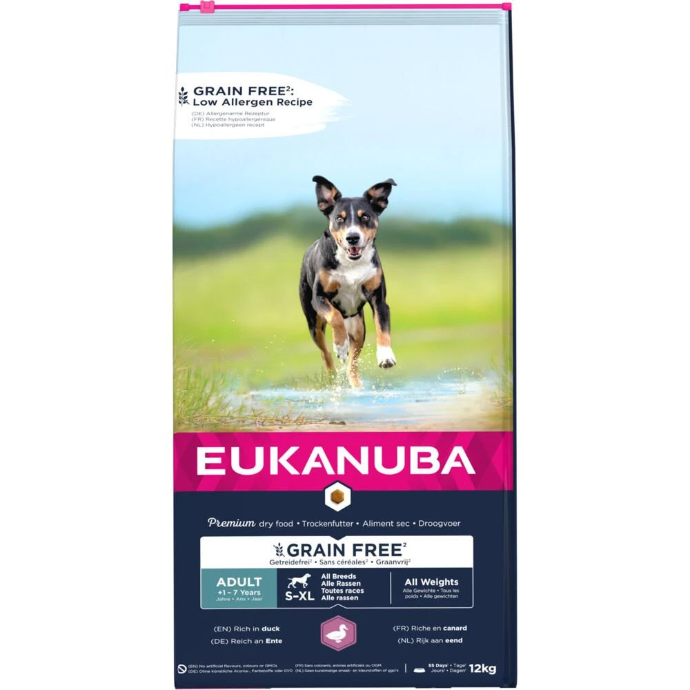 EUKANUBA Adulte Canard Sans Grains 12kg 3 EUKANUBA Adulte Canard Sans Grains 12kg