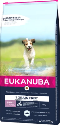 Meilleures ventes 20 EUKANUBA Puppy&Junior Small/Medium Sans Céréales 12kg +Surprise Gratuite Pour Votre Chien
