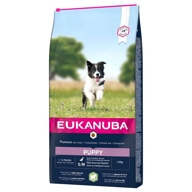 Eukanuba Puppy & Junior Small/Medium Agneau & Riz 12kg 3 Eukanuba Puppy & Junior Small/Medium Agneau & Riz 12kg