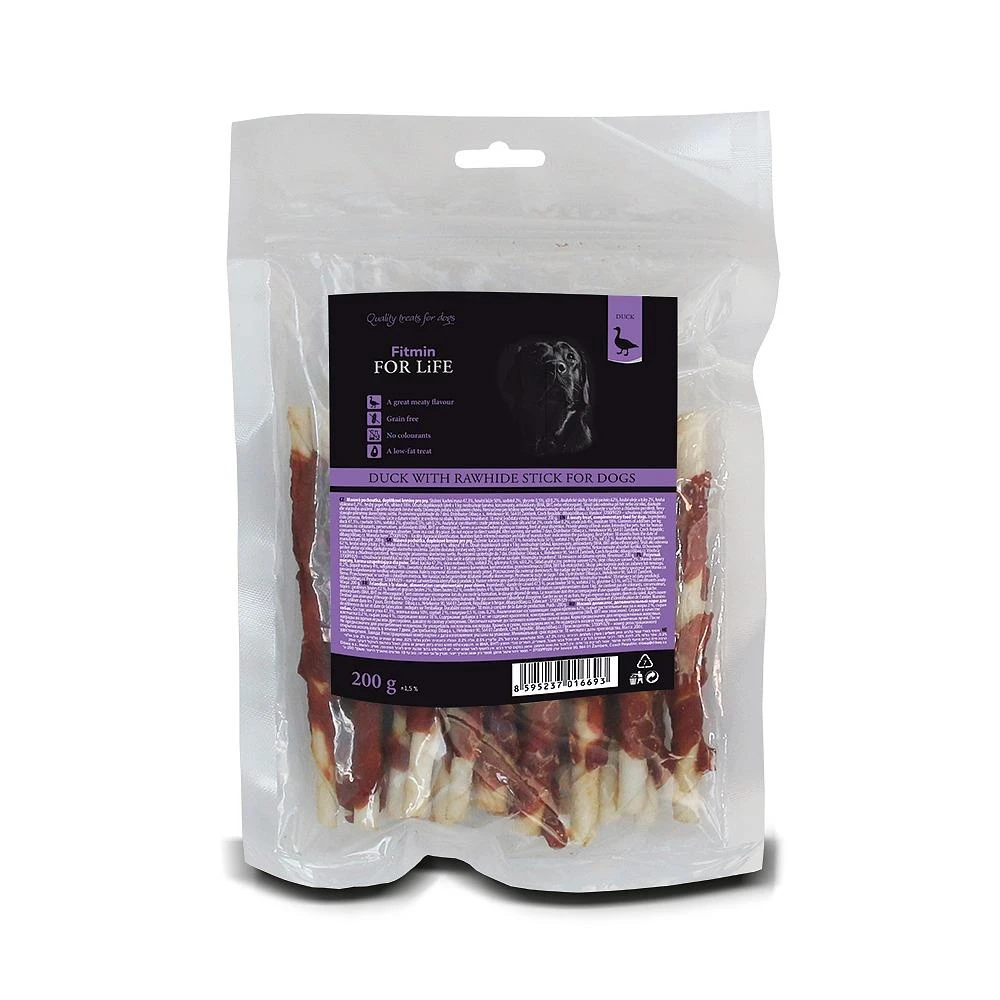 FITMIN DOG RAWHIDE Friandises En Cuir De Canard Pour Chiens 200g X12 3 FITMIN DOG RAWHIDE Friandises En Cuir De Canard Pour Chiens 200g X12