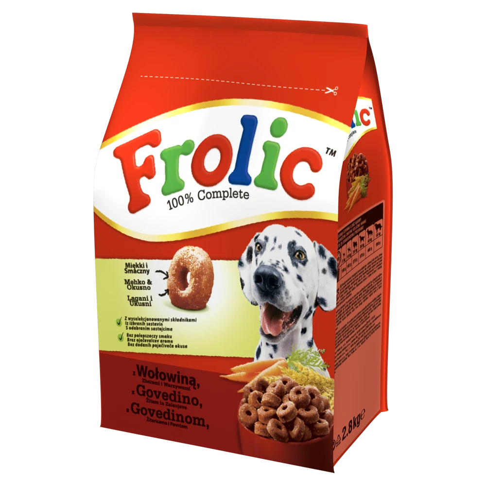 FROLIC Croquettes Pour Chiens Au Bœuf, Légumes Et Céréales 2,8kg+Surprise Gratuite Pour Chien 3 FROLIC Croquettes Pour Chiens Au Bœuf, Légumes Et Céréales 2,8kg+Surprise Gratuite Pour Chien