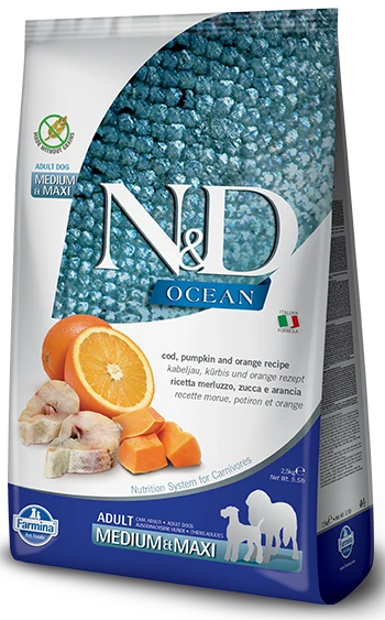 Farmina N&D Ocean Canine Adult Medium&Maxi Cod Pumpkin&Orange 12kg +Surprise Gratuite Pour Chien 8 Farmina N&D Ocean Canine Adult Medium&Maxi Cod Pumpkin&Orange 12kg +Surprise Gratuite Pour Chien – Image 6