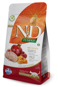 Farmina N&D Pumpkin Feline Neutered Recipe Quail Pumpkin&Pomegranate 1,5kg