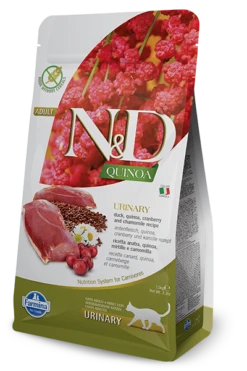 Farmina N&D Quinoa Feline Urinary Duck 5kg +Surprise Gratuite Pour Chien