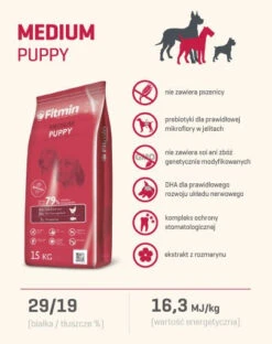 Fitmin Medium Puppy Poulet 15kg -ROYAL CANIN Soldes Magasin fre pl Fitmin Medium Puppy poulet 15kg 16567 3