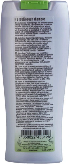 K9 Shampooing Pour Pelage Blanc 300 Ml 5 K9 Shampooing Pour Pelage Blanc 300 Ml -ROYAL CANIN Soldes Magasin fre pl K9 Shampooing pour pelage blanc 300 ml 9840 2