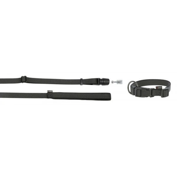 KERBL Set GoLeyGo, Sangle De Collier+laisse Avec Adaptateur 15mm X 29-45cm, 1cm X 1.4-2m,noir,M,max.60kg 3 KERBL Set GoLeyGo, Sangle De Collier+laisse Avec Adaptateur 15mm X 29-45cm, 1cm X 1.4-2m,noir,M,max.60kg