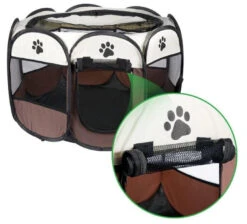 LODGE PLIANT POUR CHAT - MARRON 91x91x58cm -ROYAL CANIN Soldes Magasin fre pl LODGE PLIANT POUR CHAT MARRON 91x91x58cm 21463 6