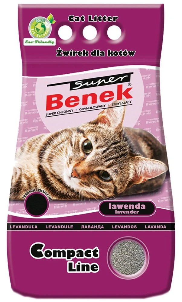 SUPER BENEK Litière Compacte Lavande 10l 3 SUPER BENEK Litière Compacte Lavande 10l
