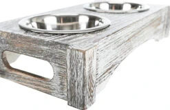 Trixie Ensemble De Bols En Bois/acier 36x7x19cm -ROYAL CANIN Soldes Magasin fre pl Trixie Ensemble de bols en bois acier 36x7x19cm 11695 3