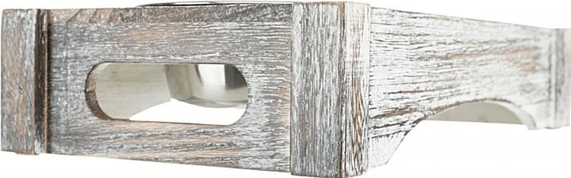 Trixie Ensemble De Bols En Bois/acier 42x10x22cm 4 Trixie Ensemble De Bols En Bois/acier 42x10x22cm – Image 2