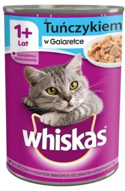 WHISKAS Adulte - Nourriture Humide Pour Chat Au Thon En Gelée 400g X12