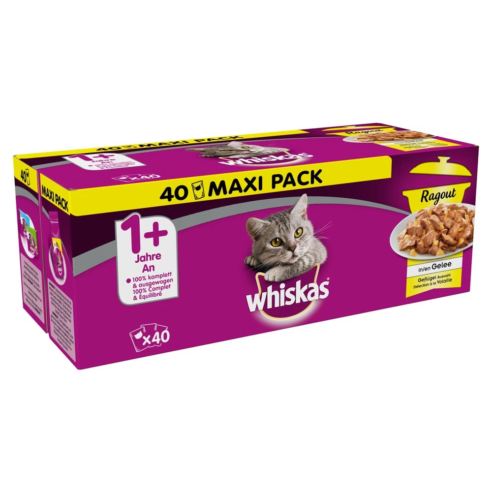 WHISKAS® 1+ Sélection à La Volaille En Gelée 40x85gx2 - Moins 5% 4 WHISKAS® 1+ Sélection à La Volaille En Gelée 40x85gx2 - Moins 5% – Image 2