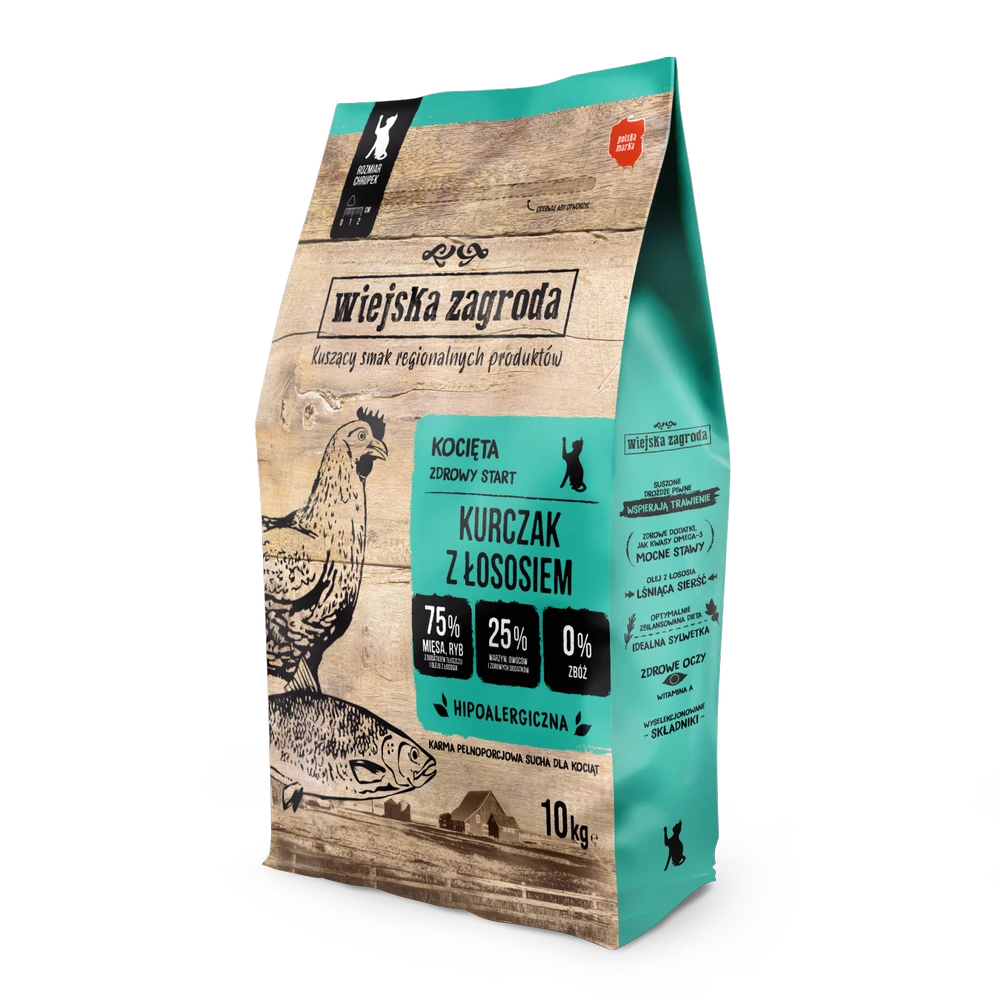 Wiejska Zagroda Poulet Avec Saumon Pour Chatons 10kg 3 Wiejska Zagroda Poulet Avec Saumon Pour Chatons 10kg